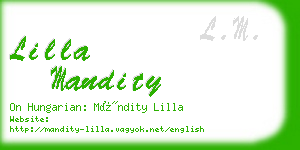 lilla mandity business card